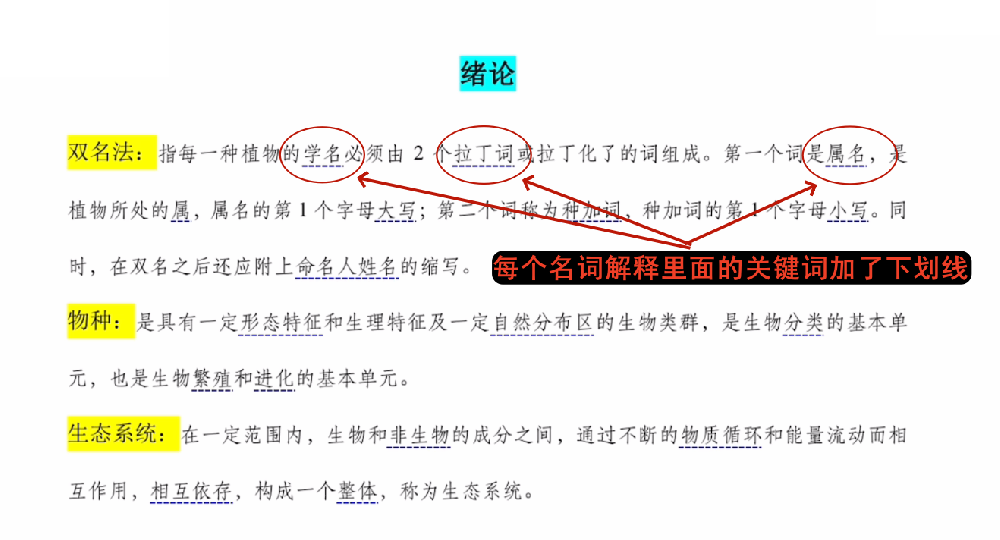 专项资料之名词解释整理教程和要求